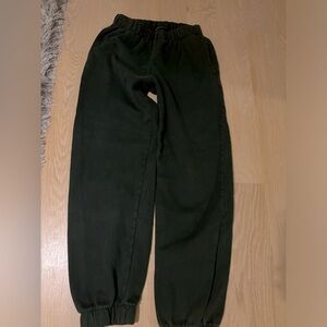 Dark green sweatpants from Brandy Melville